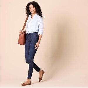 Amazon Essentials XS French blue stripe button down